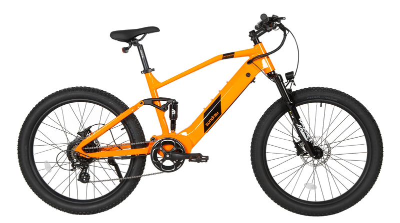 Load image into Gallery viewer, Eunorau Defender in Orange, white background, side profile