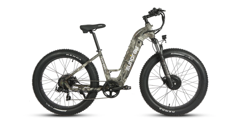 Load image into Gallery viewer, EUNORAU FAT-AWD 2.0 Dual Motor Electric Hunting Bike on trail