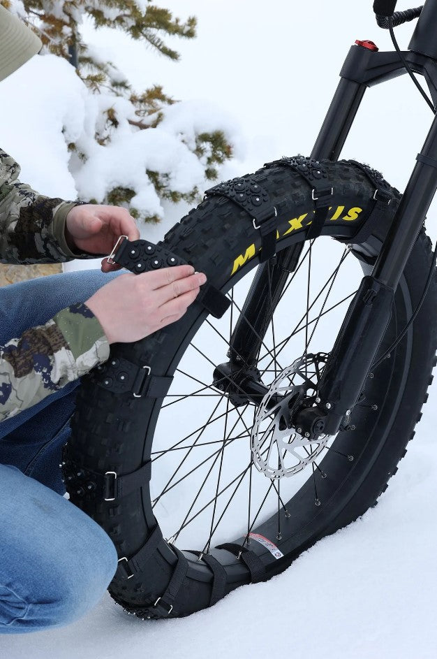 Load image into Gallery viewer, BAKCOU Fat Tire Snow Straps detail view