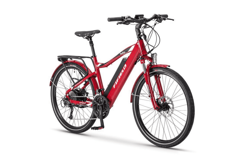 Load image into Gallery viewer, Fifield Bonfire 500 in Red 26" - electric city bike by Fifield