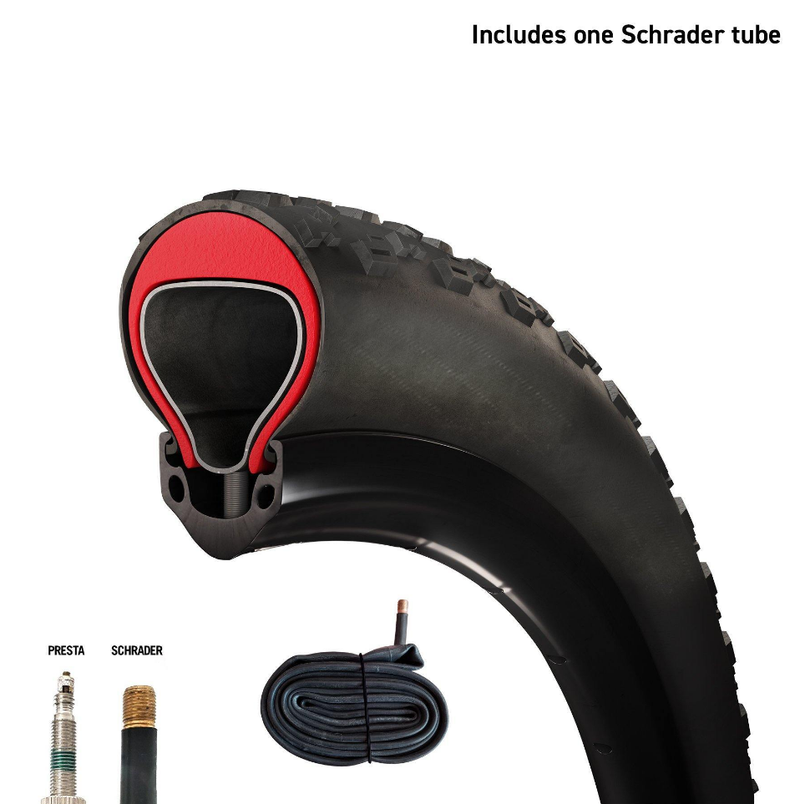 Load image into Gallery viewer, Tannus Armour Fat Tire Inserts with Tubes side view
