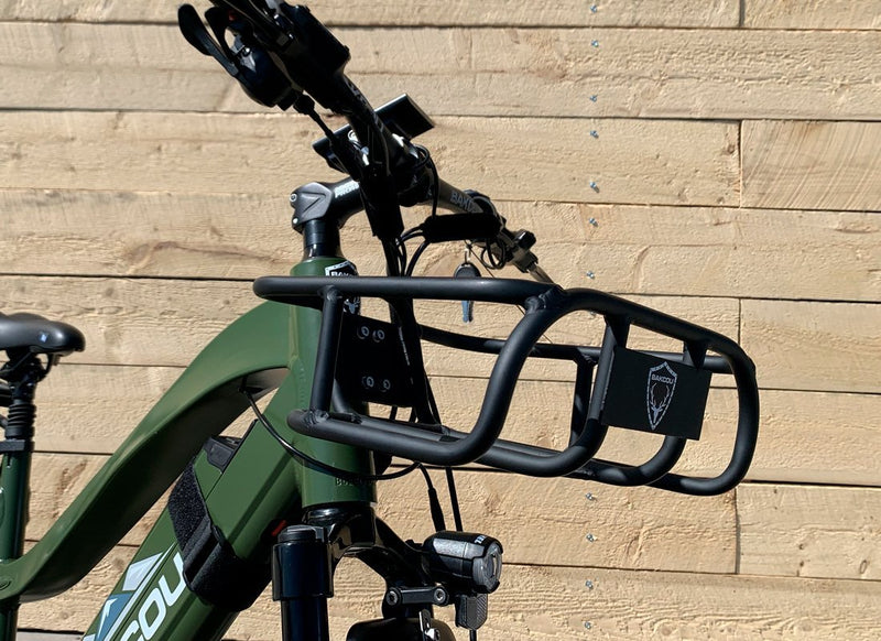 Load image into Gallery viewer, Front Mount Bike/Scooter Rack Basket on trail
