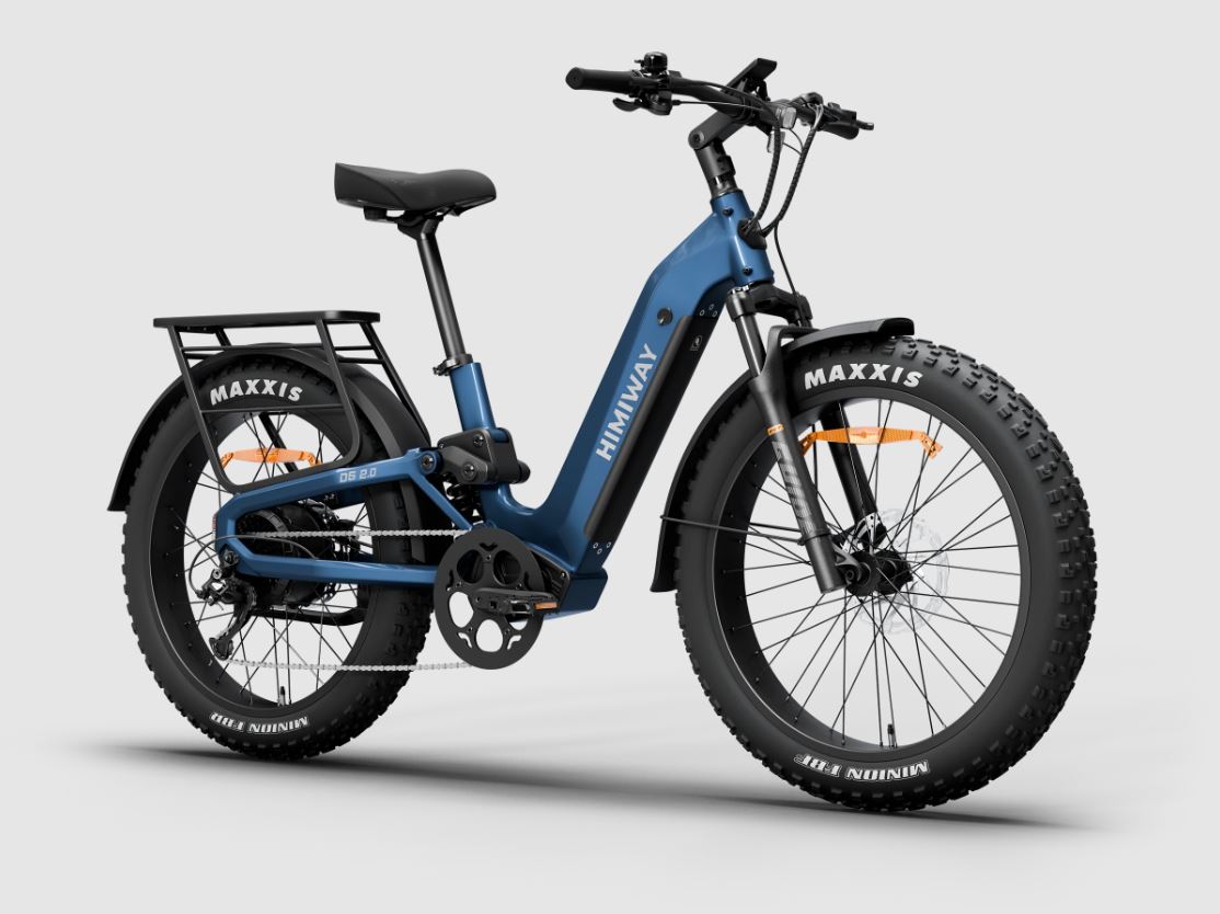 cool electric bicycle Himiway D5 2.0 Step Through eBike Midnight Blue / 15Ah+20Ah / Regular / 5'1
