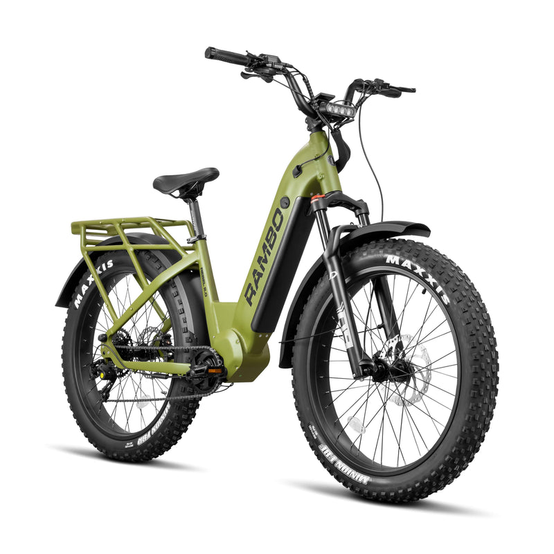 Load image into Gallery viewer, Rambo Rebel 2.0 1000W Mid Drive Electric Hunting Bike
