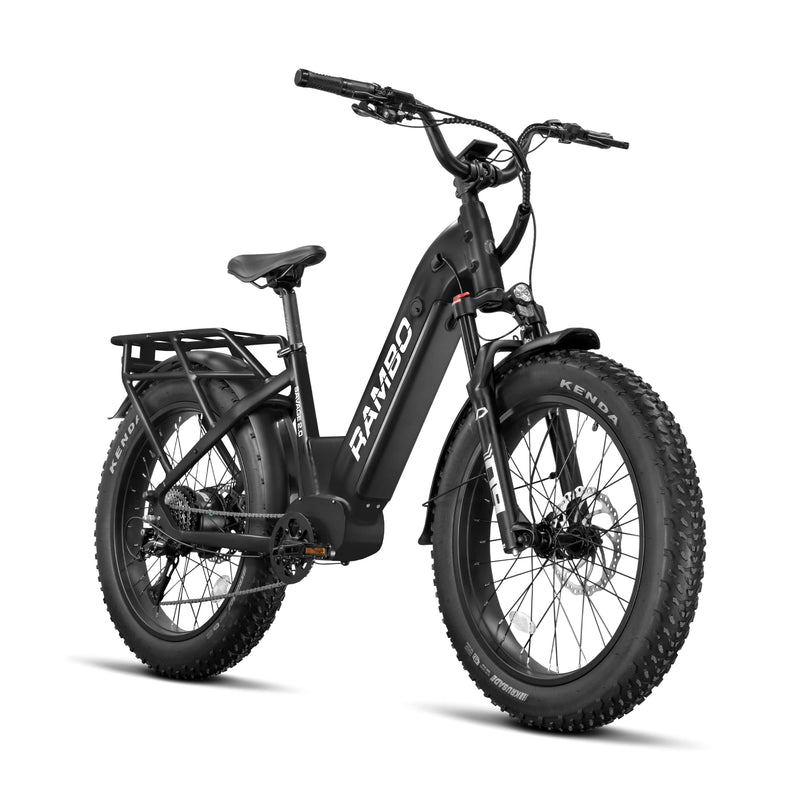 Load image into Gallery viewer, Rambo Savage 2.0 Electric Hunting Bike in Matte Black - electric hunting bike by Rambo
