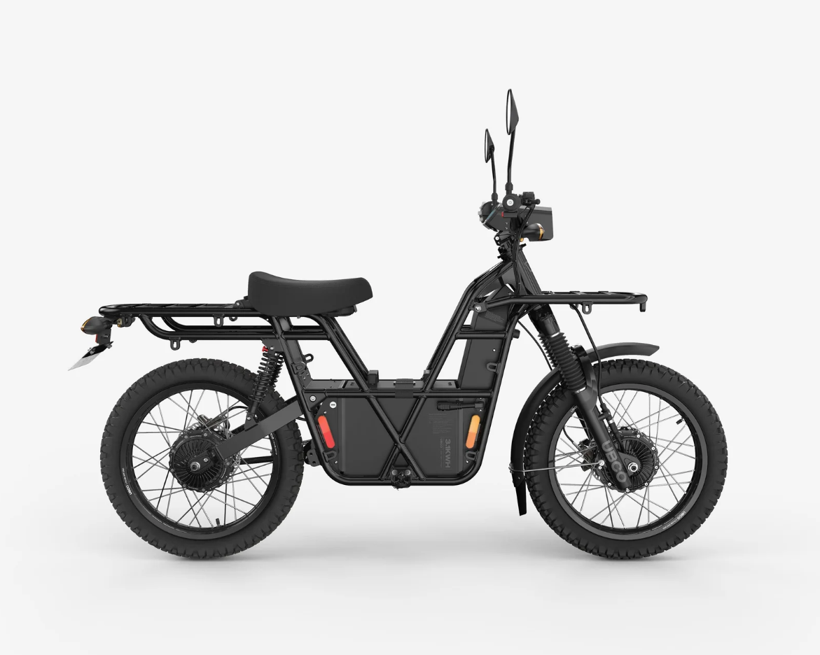 YOUR NEXT ADVENTURE STARTS WITH THE UBCO 2X2 ADVENTURE HEAVY DUTY ELECTRIC MOTORBIKE