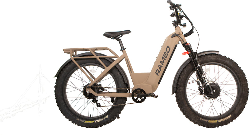 Load image into Gallery viewer, Rambo Megatron 5.0 AWD Electric Hunting Bike
