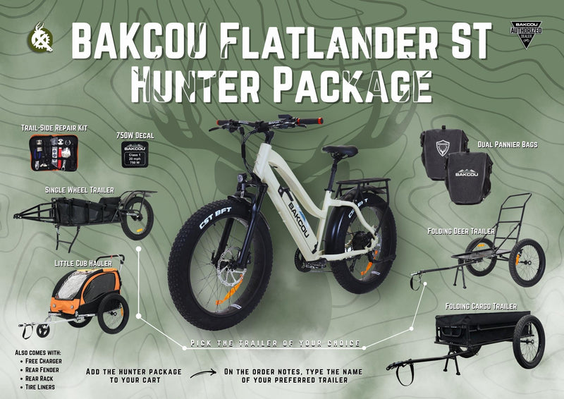 Load image into Gallery viewer, BAKCOU Flatlander Step-Through 24&quot; Hunter Package
