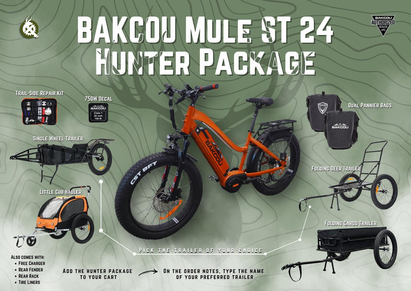 Load image into Gallery viewer, BAKCOU Mule Step Through 24&quot; Hunter Package
