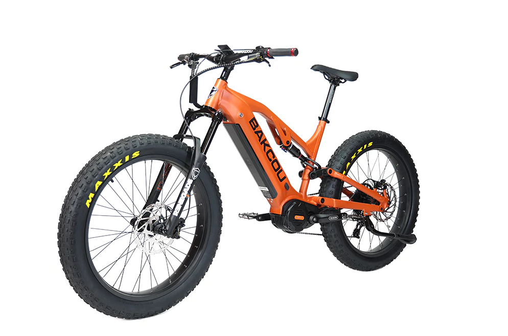 YOUR NEXT ADVENTURE STARTS WITH THE BAKCOU SCOUT FULL SUSPENSION ELECTRIC HUNTING BIKE