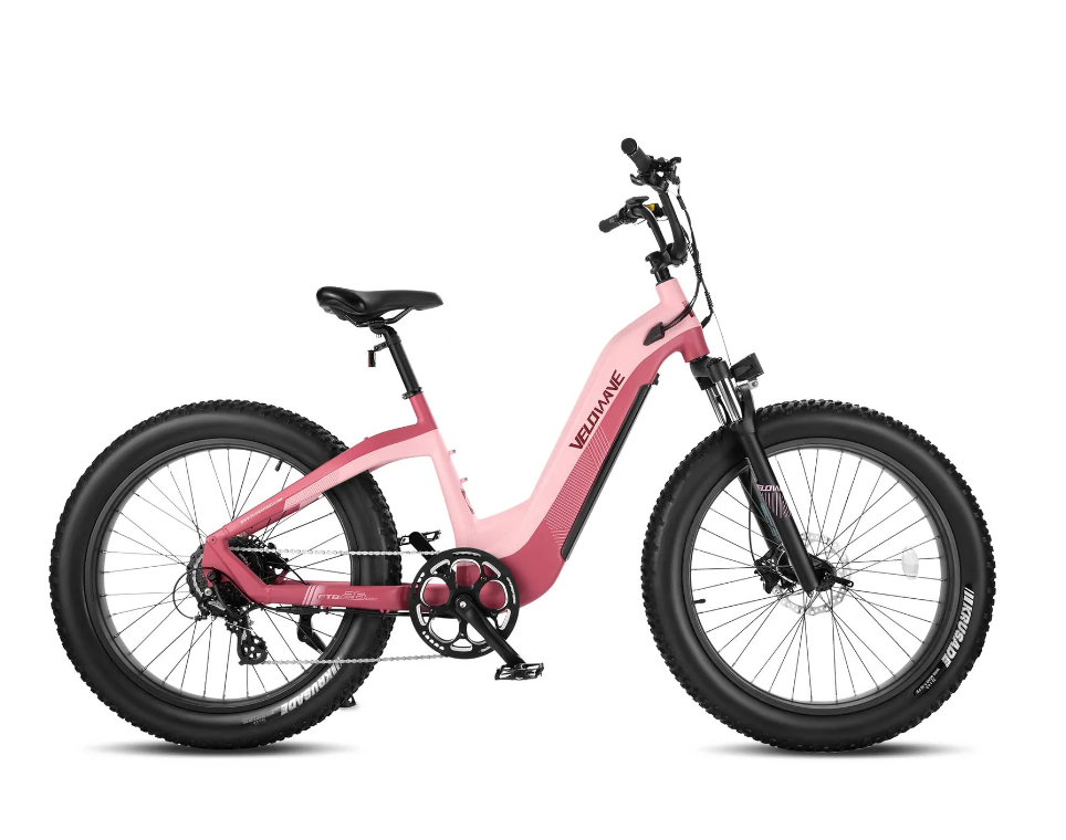 pink electric bicycle Velowave Grace Step Thru Bike adidas Santiago Lunch Bag, UL2271 Certified Safety tested Model:STTBB3000LT 7 Speed