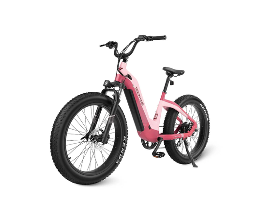 e bike fully pink Velowave Long Range Commuting Electric Bike W/ Free Action Camera & Other Accessories, Green