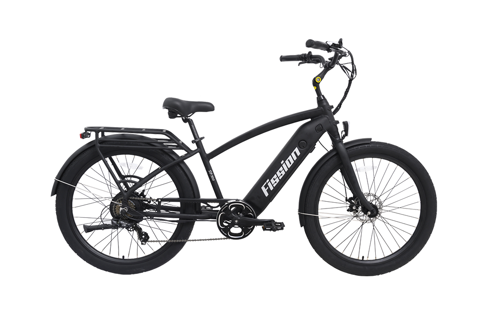 YOUR NEXT ADVENTURE STARTS WITH THE FISSION CYCLES SO 500 CRUISER ELECTRIC BIKE